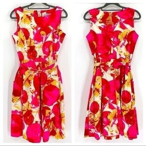 Julian Taylor New York Belted midi Dress Sz 8